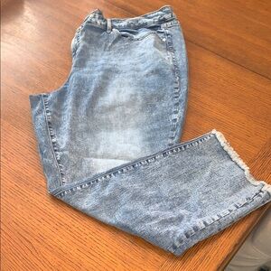 Torrid Blue Straight Leg Jeans with Vintage Fading